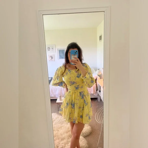 light blue halter dress mini Women's Already Iconic Halter Denim Mini Dress in Light Blue